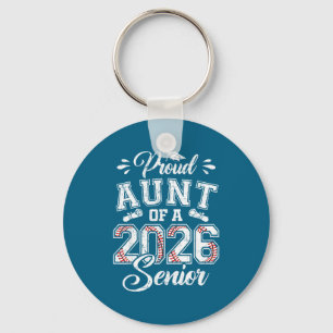 Proud Aunt 2026 Senior Baseball Key Ring