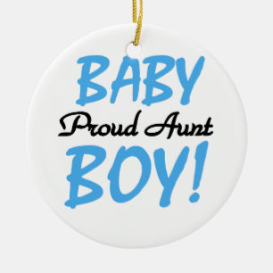 Proud Aunt Baby Boy T-shirts and Gifts Ceramic Tree Decoration