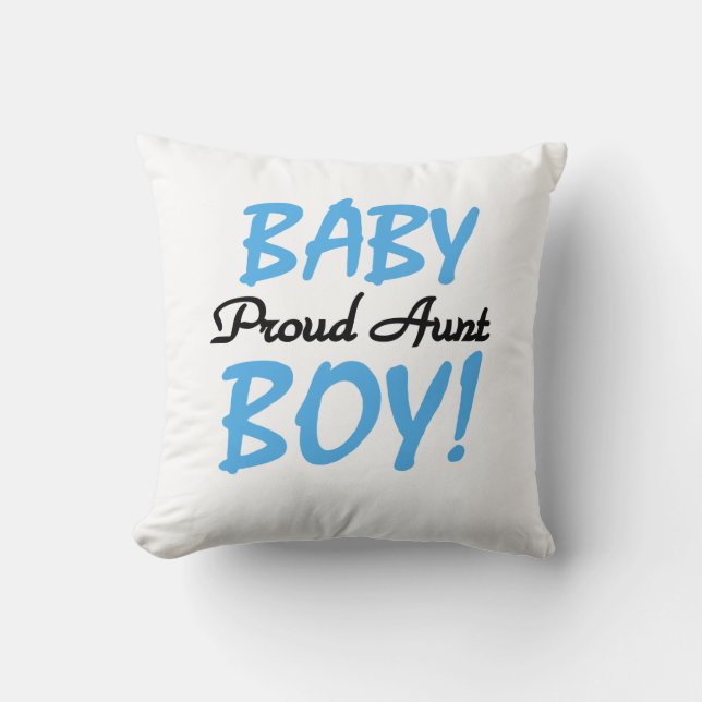 Proud Aunt Baby Boy T-shirts and Gifts Cushion (Front)