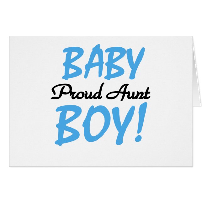 Proud Aunt Baby Boy Tshirts and Gifts (Front Horizontal)