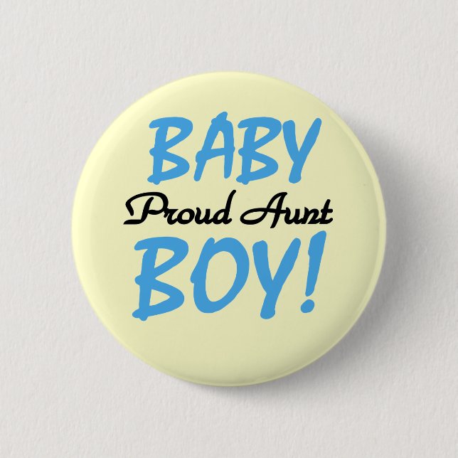 Proud Aunt Baby Boy Tshirts and Gifts 6 Cm Round Badge (Front)