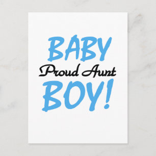 Proud Aunt Baby Boy Tshirts and Gifts Postcard