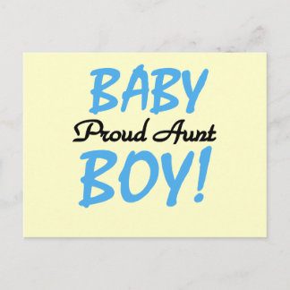 Proud Aunt Baby Boy Tshirts and Gifts Postcard
