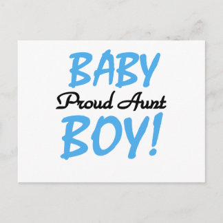 Proud Aunt Baby Boy Tshirts and Gifts Postcard
