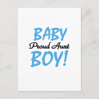 Proud Aunt Baby Boy Tshirts and Gifts Postcard