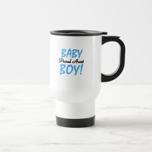 Proud Aunt Baby Boy Tshirts and Gifts Travel Mug (Right)