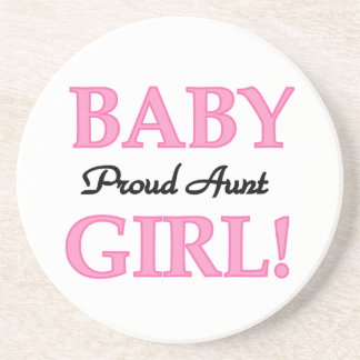 Proud Aunt Baby Girl T-shirts and Gifts Coaster