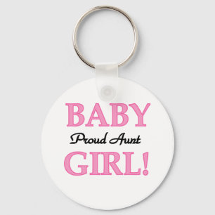 Proud Aunt Baby Girl Tshirts and Gifts Key Ring