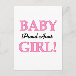 Proud Aunt Baby Girl Tshirts and Gifts Postcard