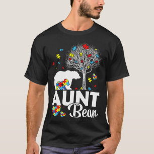 Proud Aunt Bear Autism Family Matching Autism Awar T-Shirt