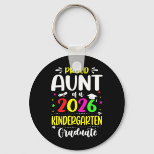 Proud Aunt Cl Of 2026 Kindergarten Graduate Kids  Key Ring
