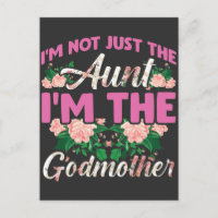 Proud Aunt Family Godmother Flower Funny Auntie