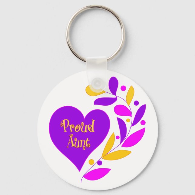 Proud Aunt Key Ring (Front)