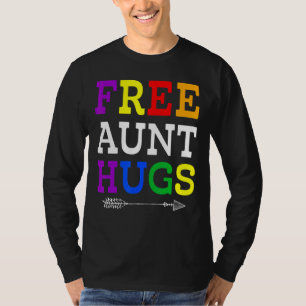 Proud Aunt Lgbtq Free Aunt Hugs Rainbow Lgbt Pride T-Shirt