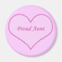 Proud Aunt Magnet, Pink
