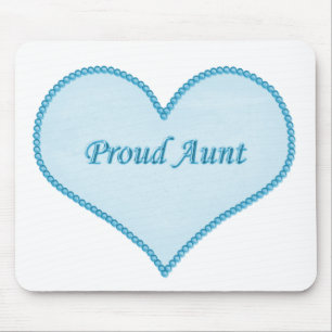 Proud Aunt Mousepad, Blue Mouse Pad