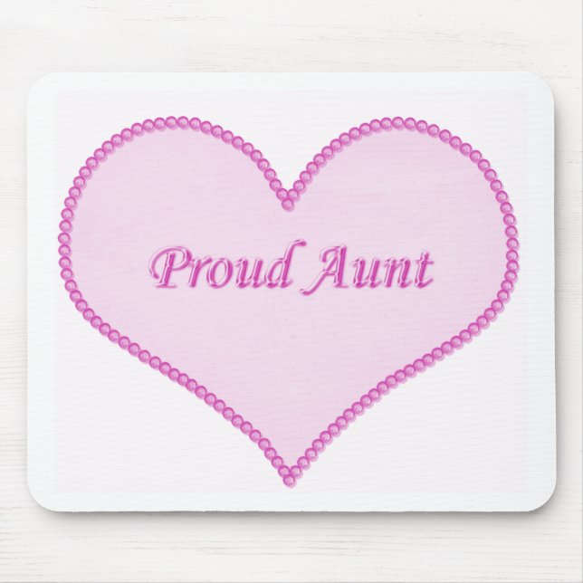 Proud Aunt Mousepad, Pink Mouse Pad (Front)