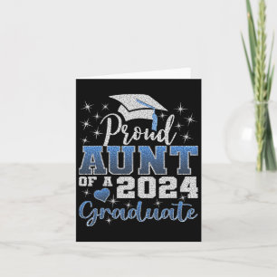 Proud Aunt Of 2024 Graduate Awesome Family College Card