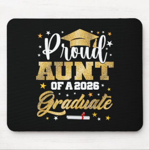 Proud Aunt Of 2026 Graduate Awesome Family College Mouse Pad