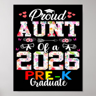 Proud aunt of 2026 pre-k graduate mothers dayProud Poster