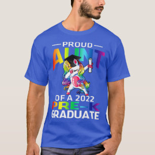 Proud Aunt Of A 2022 PreK Graduate Unicorn T-Shirt