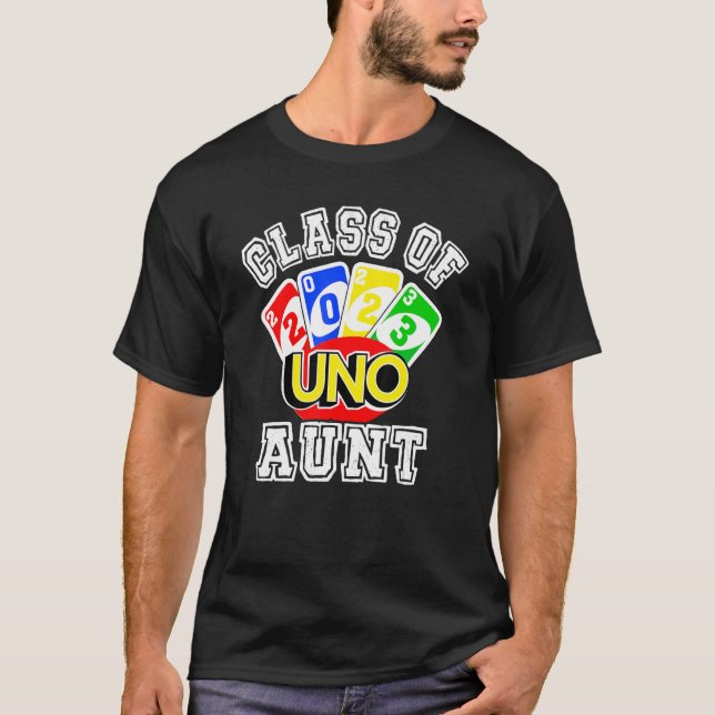 Proud Aunt Of A 2023 Senior  Uno Class Of 2023 Gra T-Shirt (Front)