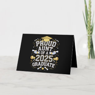 Proud Aunt Of A 2025 Graduate Graduation Family Thank You Card