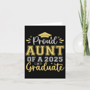 Proud Aunt Of A 2025 Graduate Senior Graduation Wo Card