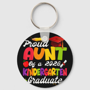 Proud aunt of a 2026 kindergarten graduate key ring