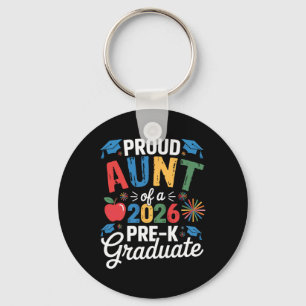 Proud Aunt Of A Cl 2026 Pre-k Graduate Graduation  Key Ring