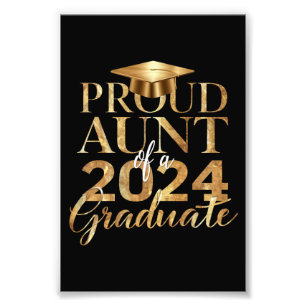 Proud Aunt of a Class of 2024 Senior Graduation Photo Print