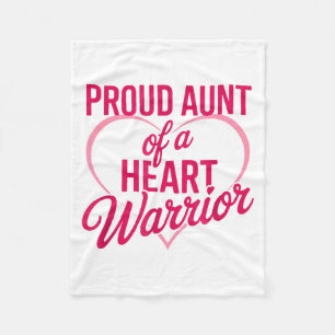 Proud Aunt Of A Heart Warrior, Open Heart Byp Surg Fleece Blanket