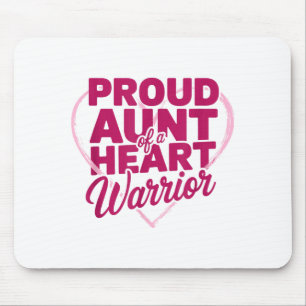 Proud Aunt Of A Heart Warrior, Open Heart Byp Surg Mouse Pad