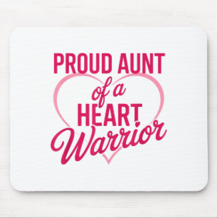 Proud Aunt Of A Heart Warrior, Open Heart Byp Surg Mouse Pad