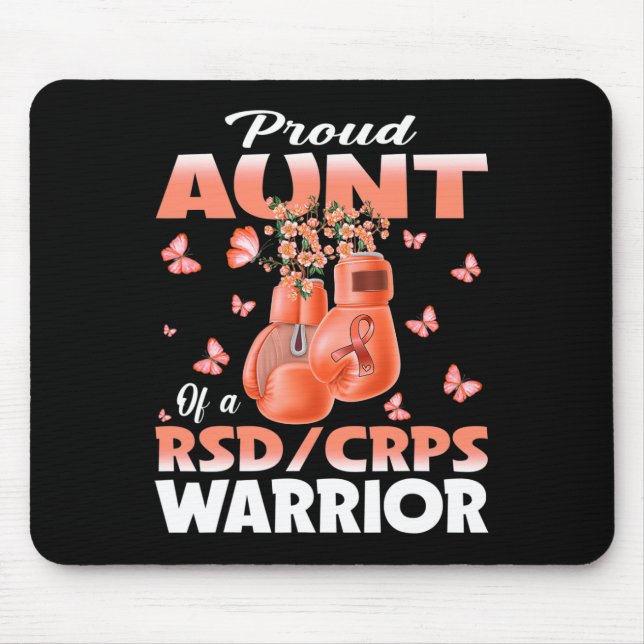 Proud Aunt Of A Rsd Crps Warrior Awareness Boxing  Mouse Pad (Front)