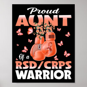 Proud Aunt Of A Rsd Crps Warrior Awareness Boxing  Poster