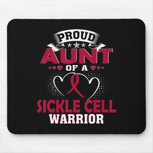 Proud Aunt Of A Sickle Cell Warrior  Mouse Pad (Front)