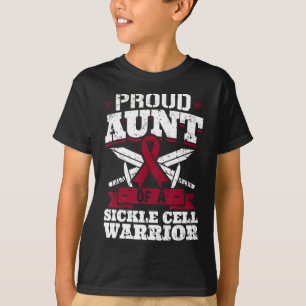 Proud Aunt Of A Sickle Cell Warrior Scd Awareness T-Shirt
