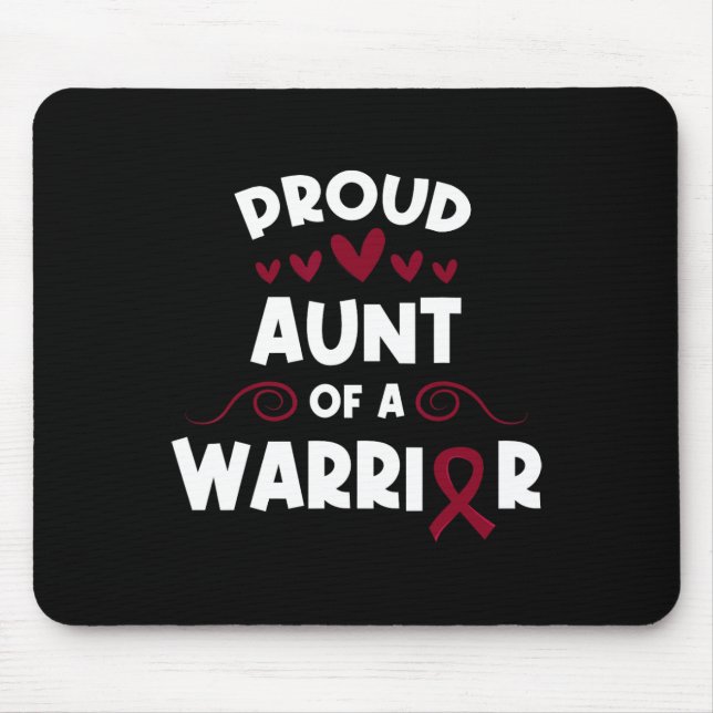 Proud Aunt Of A Sickle Cell Warrior Sickle Cell Aw Mouse Pad (Front)