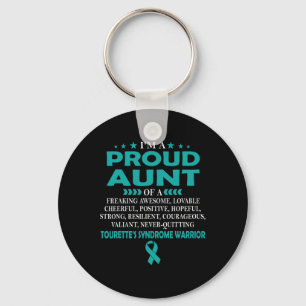 Proud Aunt Of Tourette's Syndrome Warrior T  Key Ring