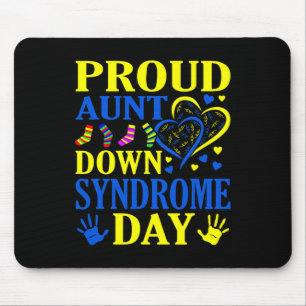 Proud Aunt World Down Syndrome Day Awareness Month Mouse Pad