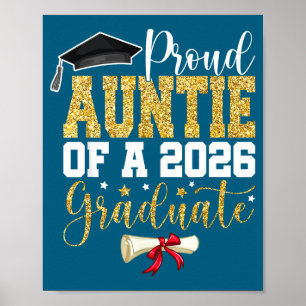 Proud Auntie 2026 Senior Graduate Illustration Poster