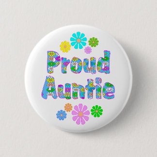 Proud Auntie 6 Cm Round Badge