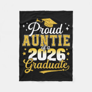 Proud Auntie Class 2026 Graduate Artwork Fleece Blanket