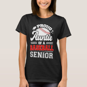 Proud Auntie Of A Baseball Senior 2024 Graduation T-Shirt