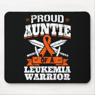 Proud Auntie Of A Leukaemia Warrior Awareness Bloo Mouse Pad