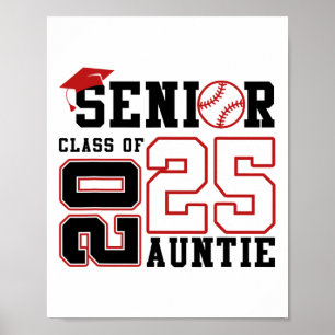Proud Auntie Of A Sell Senior 2025 Graduation Poster