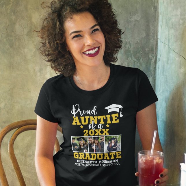Proud Auntie of the Graduate Photo collage T-Shirt (Creator Uploaded)