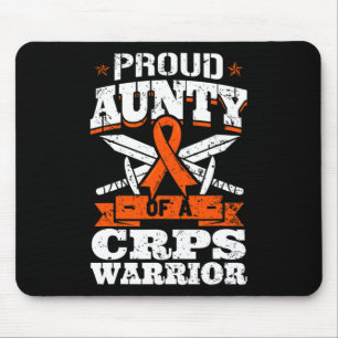 Proud Aunty Of A Crps Warrior Rsd Awareness Ribbon Mouse Pad