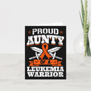 Proud Aunty Of A Leukaemia Warrior Tia Awareness B Card